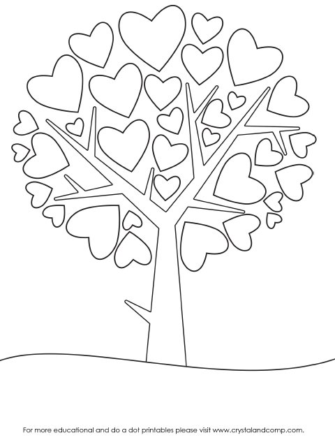 Дерево раскраска для детей