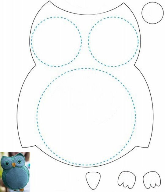 Совенок из фетра выкройка