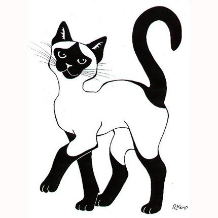 Сиамский кот вектор