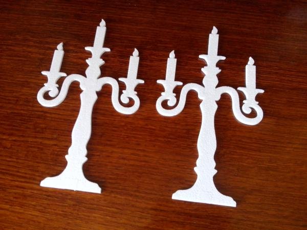 Канделябры из пенопласта