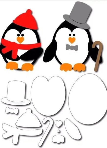 Объемная аппликация Пингвин