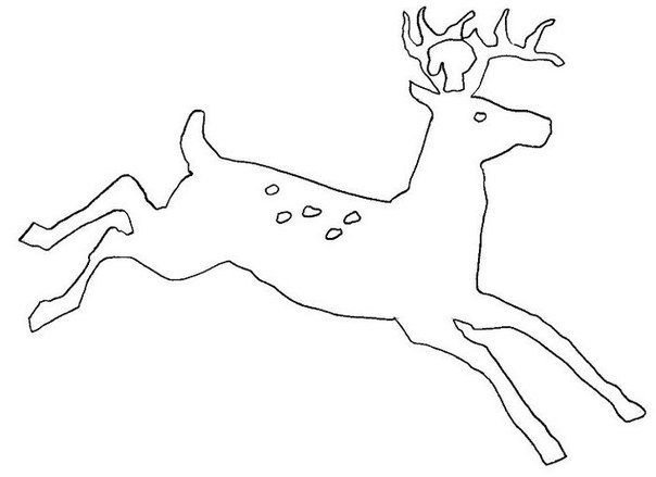 Вырезки на окна олень