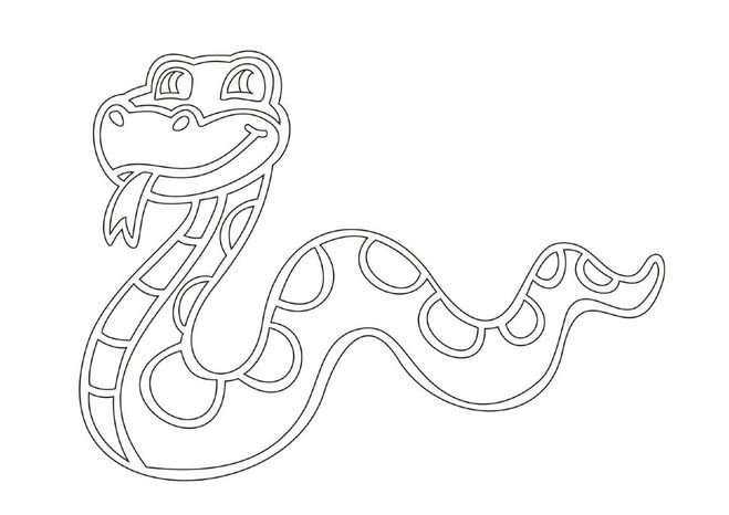 Трафарет змеи для вырезания
