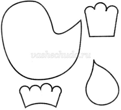 Гребешок для курочки из бумаги