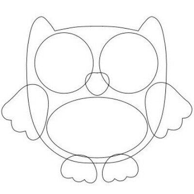 Трафарет Совушки для аппликации