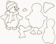 Гирлянда из пингвинов трафарет из бумаги