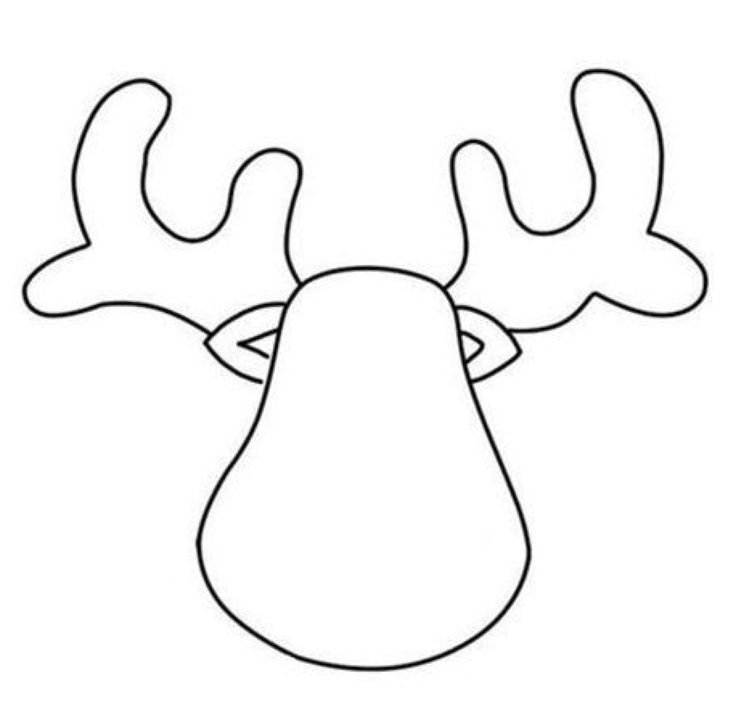 Олень из фетра шаблон