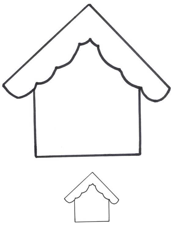 Домик трафарет