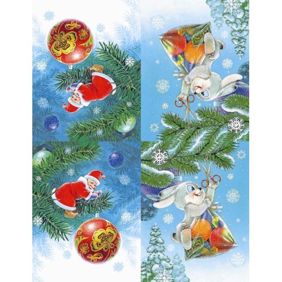 Комплект флажков на елку художник Зарубин