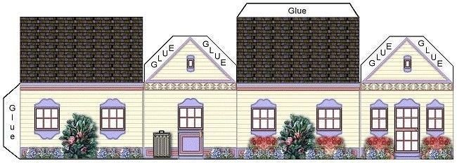 Развертка дома для склеивания