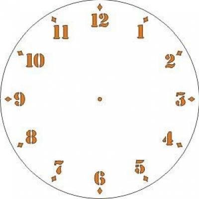 Циферблат часов трафарет