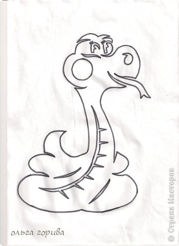 Трафарет змеи для вырезания