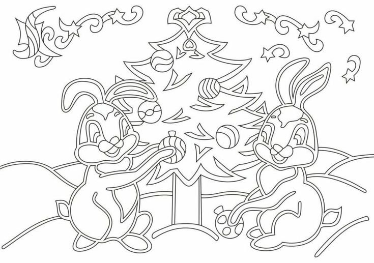 Трафареты на окна новогодние