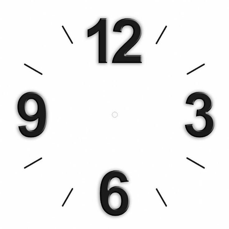 Циферблат часов трафарет