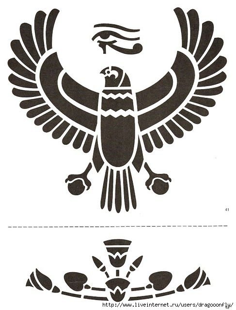 Зооморфные орнаменты Сокол древнего Египта