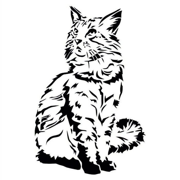 Трафарет кошки