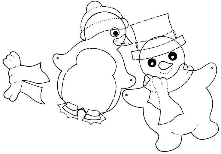 Трафареты на поделки к новому году