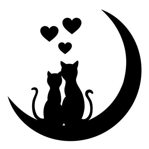 Силуэт котенка