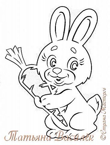 Вытынанка кролик