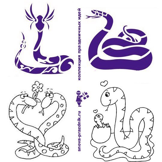 Вытынанка змея