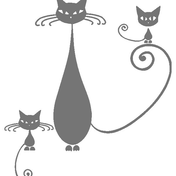 Трафареты котов для декора