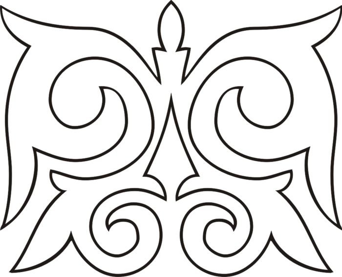 Казахский орнамент Кошкар Мүйіз