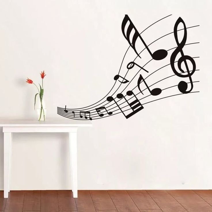Музыкальные наклейки на стену
