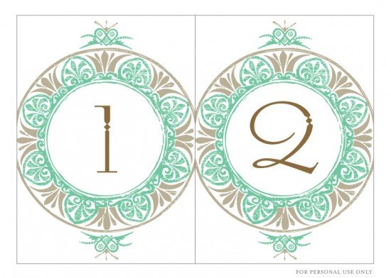 Рамки для нумерации столов