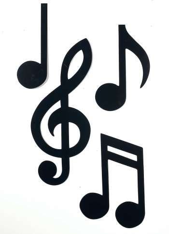 Трафарет Ноты и скрипичный ключ