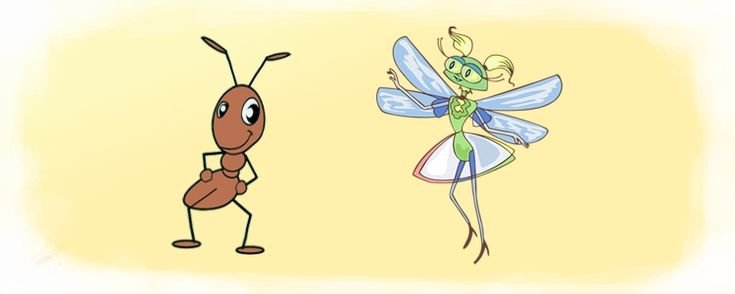 Басня Стрекоза и муравей для детей