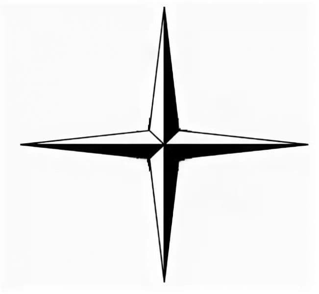 Наколка четырехконечная звезда