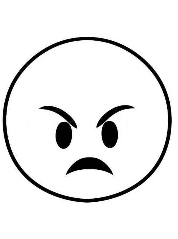Смайлик раскраска для детей
