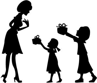 Силуэт воспитателя