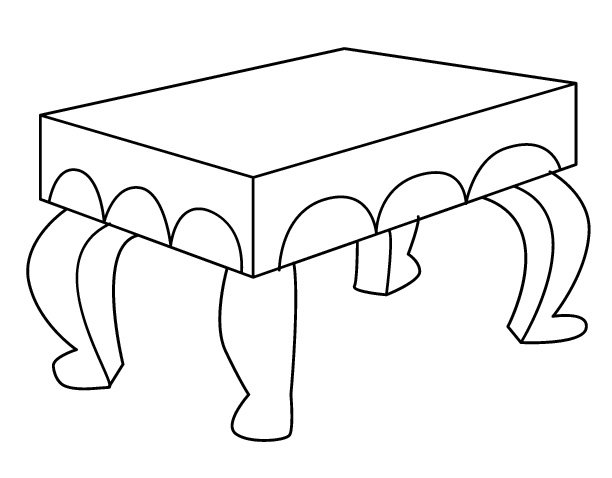 Раскраска мебель для детей 3-4 лет