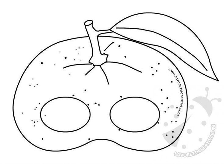Маска апельсина для детей