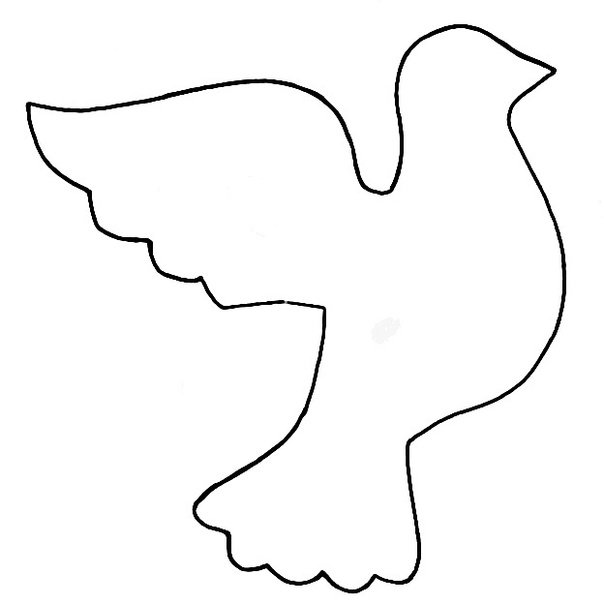 Голубь трафарет