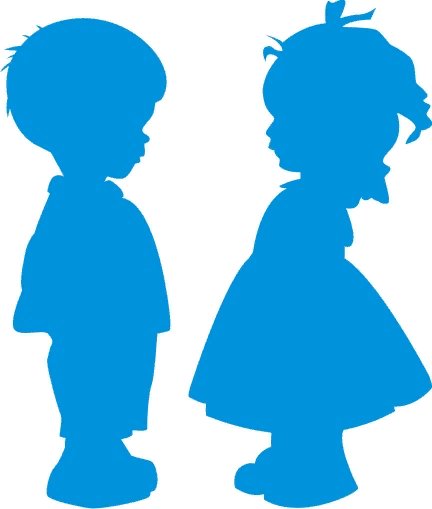 Силуэт ребенка мальчика