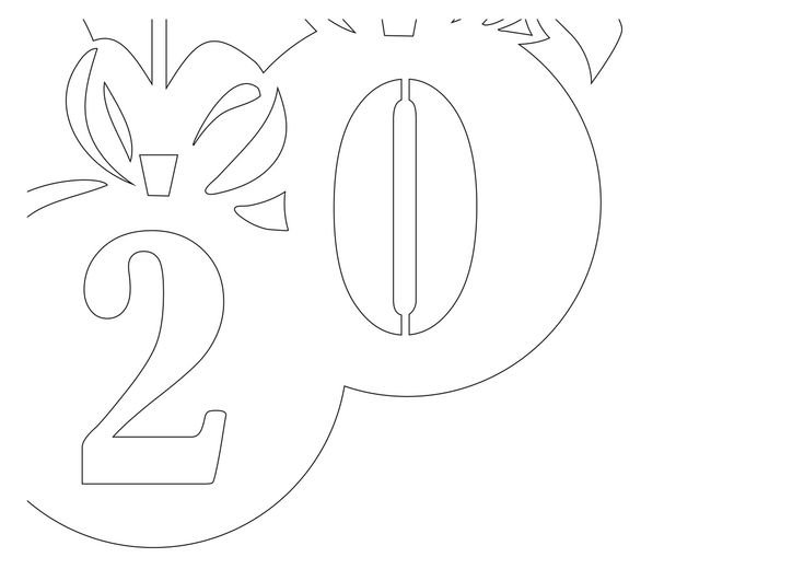 Трафареты на новый год 2022 для вырезания на окно