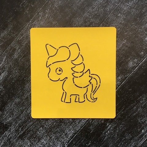 Пряник Единорог шаблон