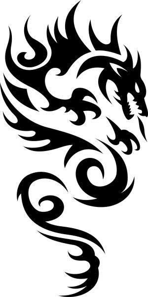 Татуировки трайбл дракон