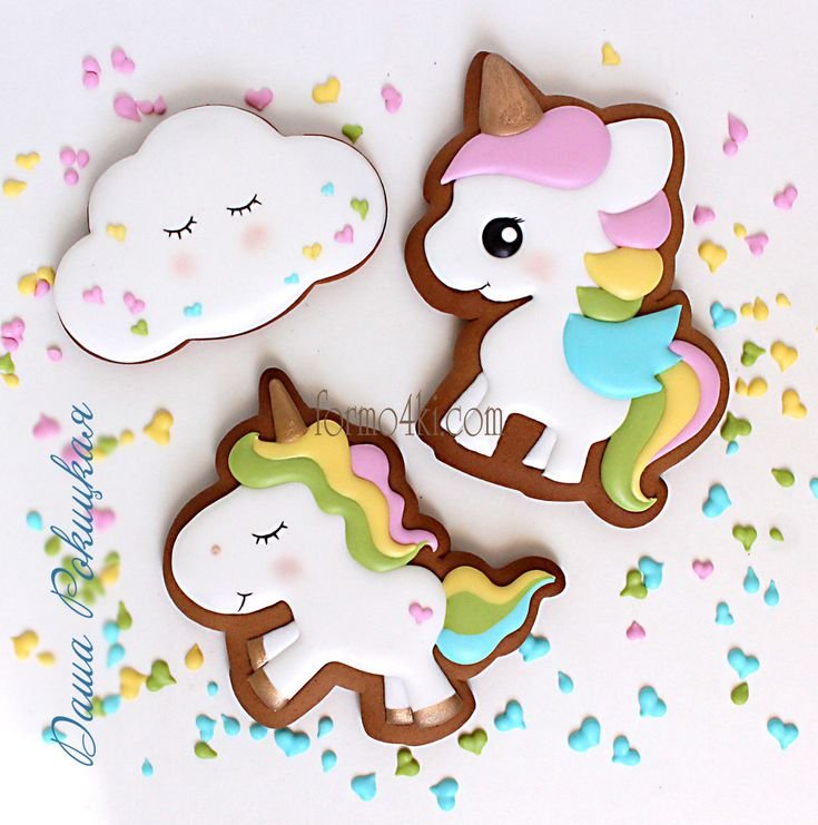 Пряник Единорог трафарет