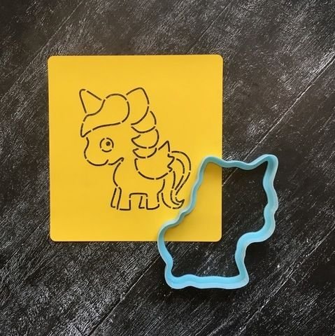 Единорожка трафарет для пряников