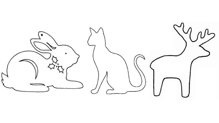 Трафареты на окна животные