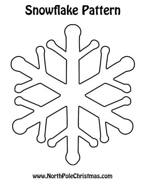 Трафарет снежинки для клеевого пистолета