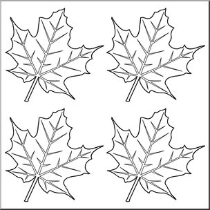 Кленовые листочки раскраска