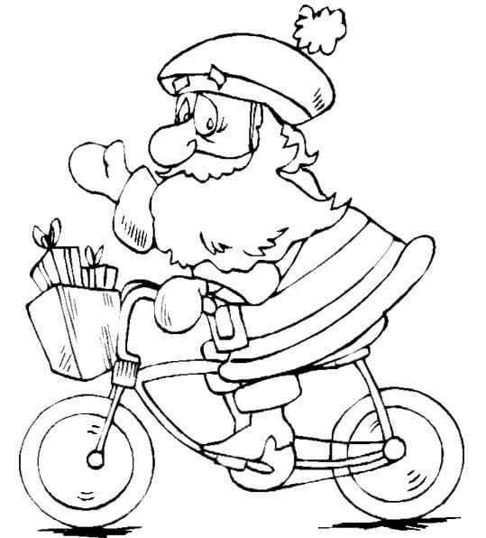 Дед Мороз картинки раскраски