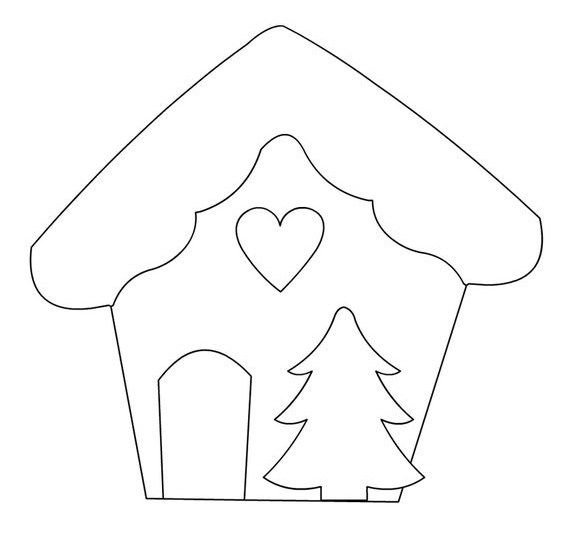 Новогодние трафареты домики