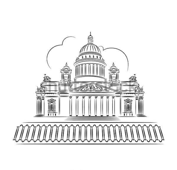 Исакиевский собор расскраска