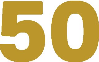 Цифра 50 трафарет