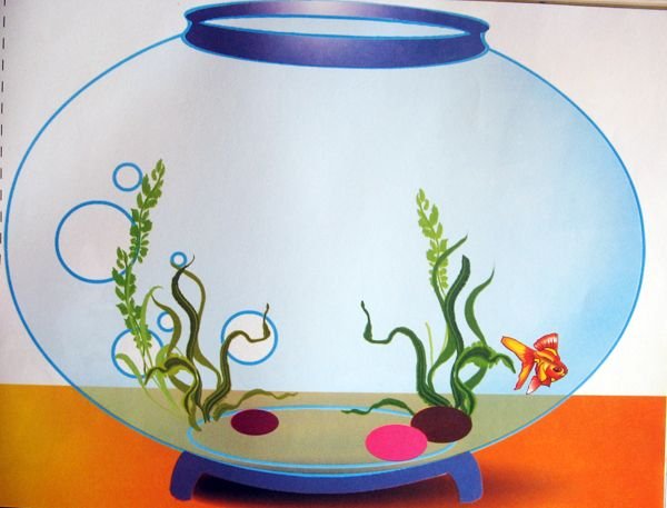 Аквариум аппликация для детей